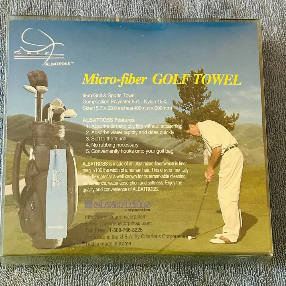 Clearlens Micro Fiber Golf Towel 15.7